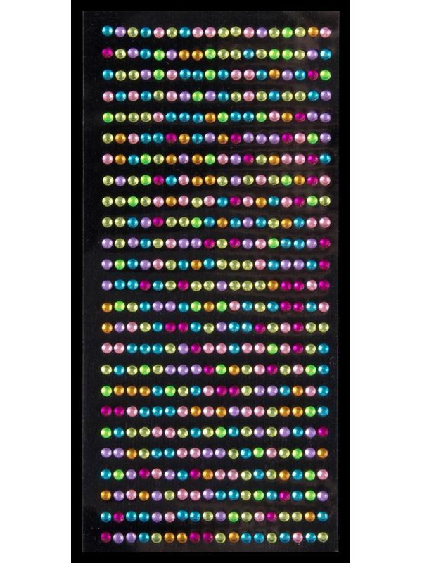 Стразы для декора, на клеевой основе, 3 мм, разноцветные