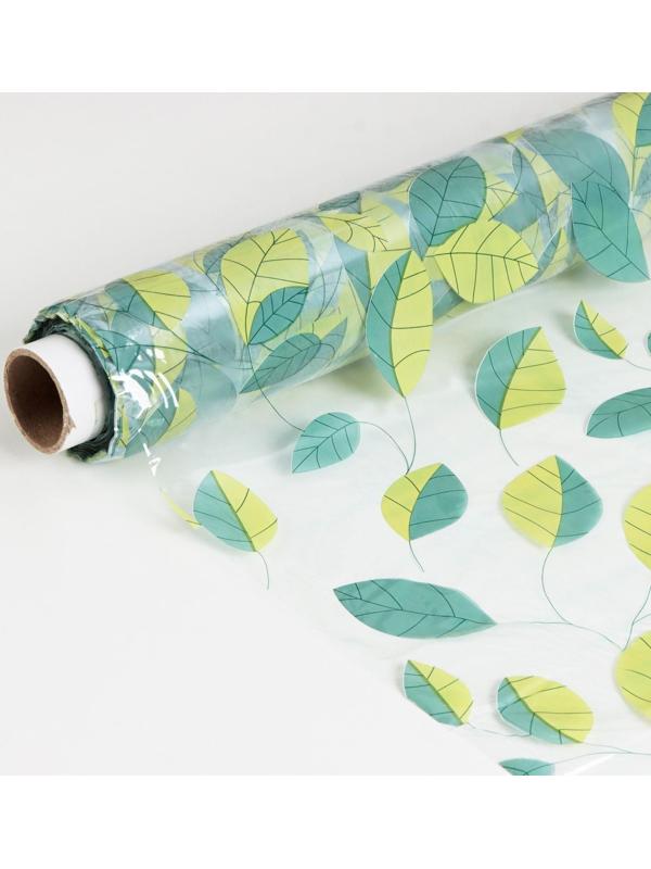 Клеёнка ПВХ Доляна «Листопад», ширина 137 см, толщина 0,07 мм, рулон 30 метров