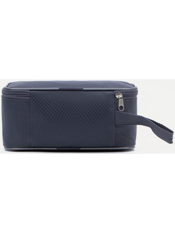 Косметичка на молнии, с подкладом, цвет серый