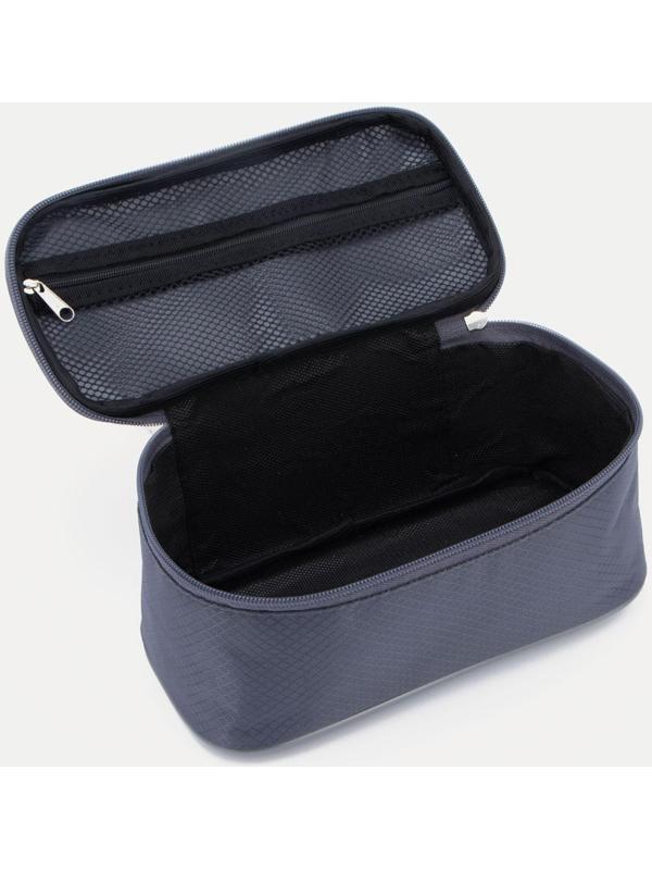 Косметичка на молнии, с подкладом, цвет серый