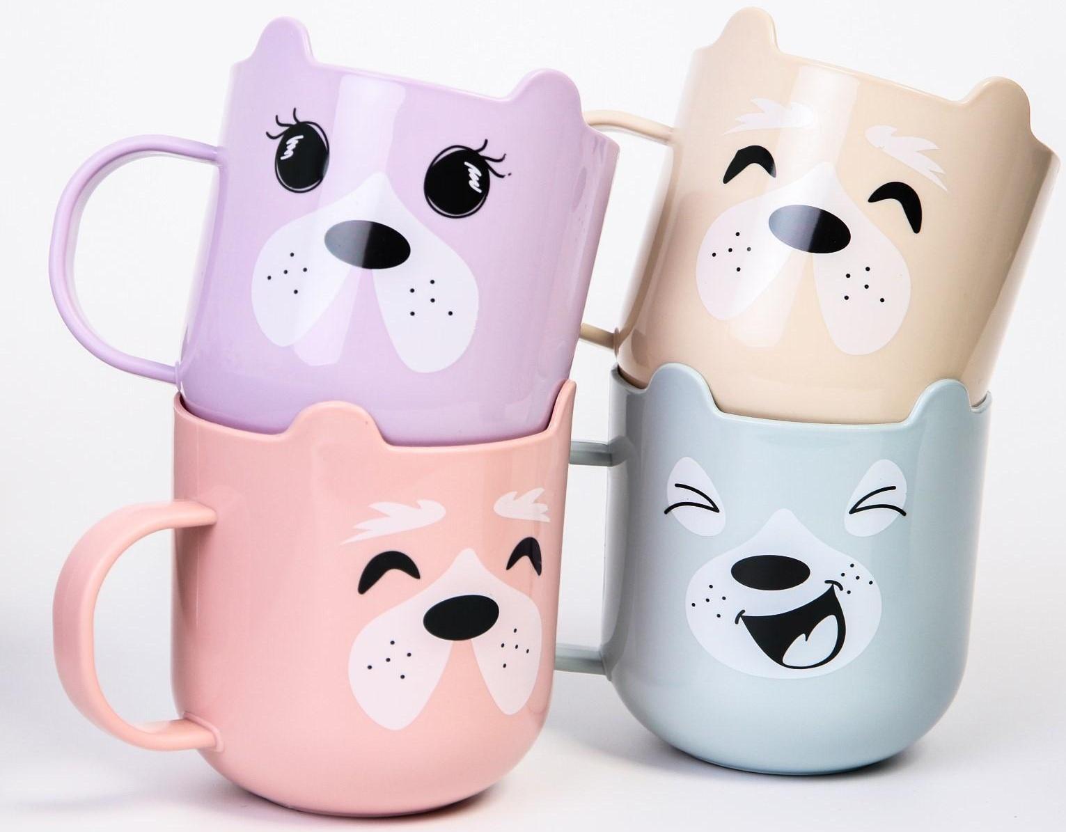 Кружка детская 370 мл., «Мордочки», цвет и рисунок МИКС