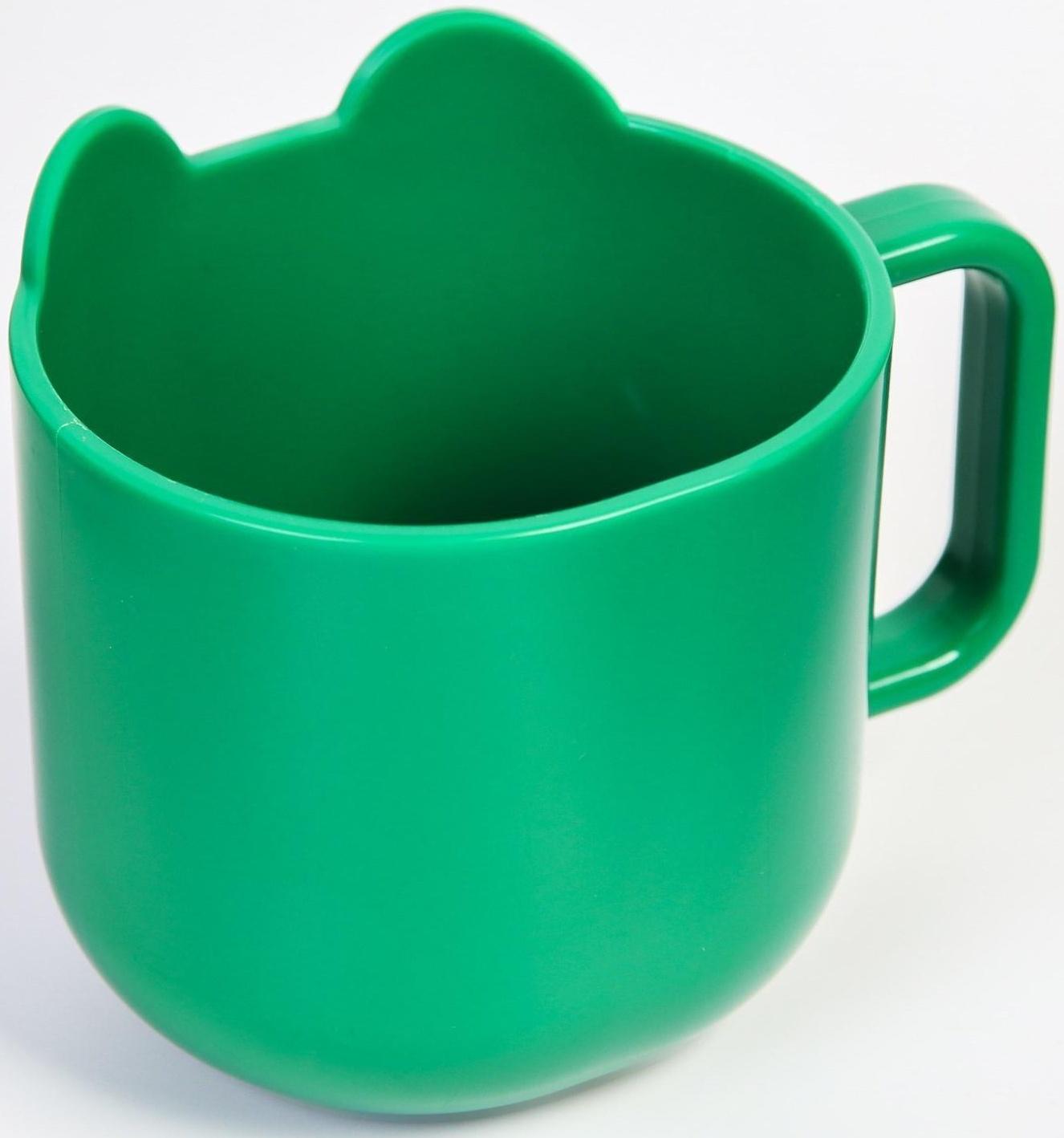 Кружка детская 260 мл., «Лягушка», цвет зеленый