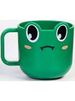 Кружка детская 260 мл., «Лягушка», цвет зеленый