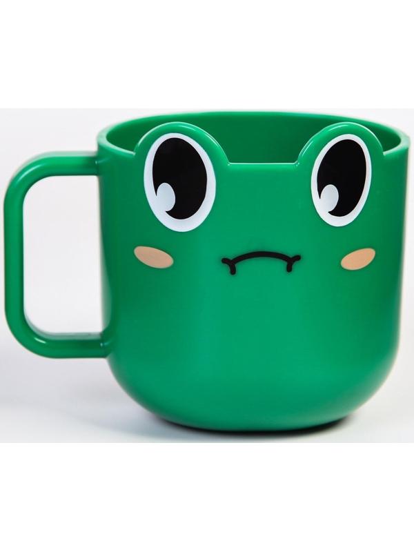 Кружка детская 260 мл., «Лягушка», цвет зеленый