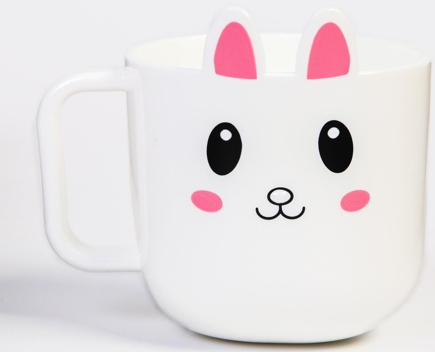 Кружка детская 260 мл., «Зайка», цвет белый