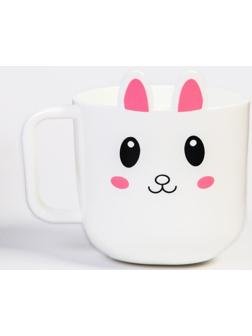 Кружка детская 260 мл., «Зайка», цвет белый