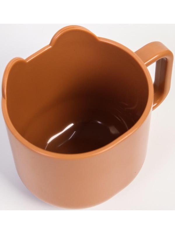 Кружка детская 260 мл., «Мишка», цвет коричневый