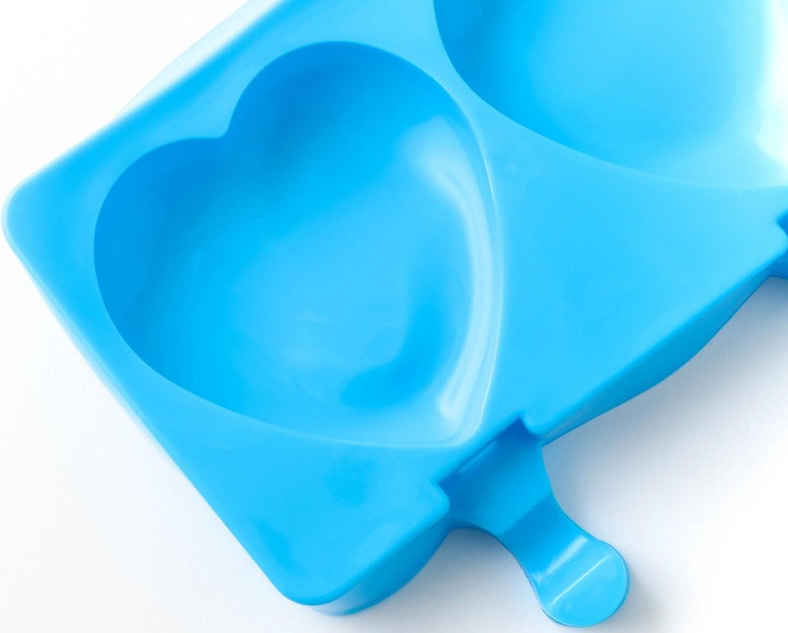 Форма для мороженого «Сердца», 37×15×2,5 см, 4 ячейки (9,2×8,4 см), цвет МИКС