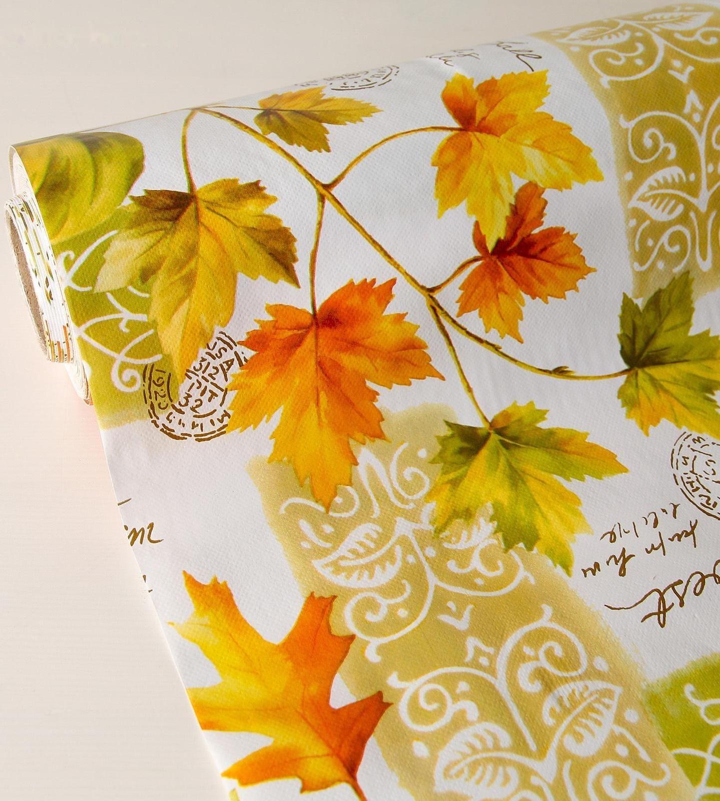 Клеёнка столовая на нетканой основе, ширина 137 см, толщина 0,08 мм, рулон 20 м