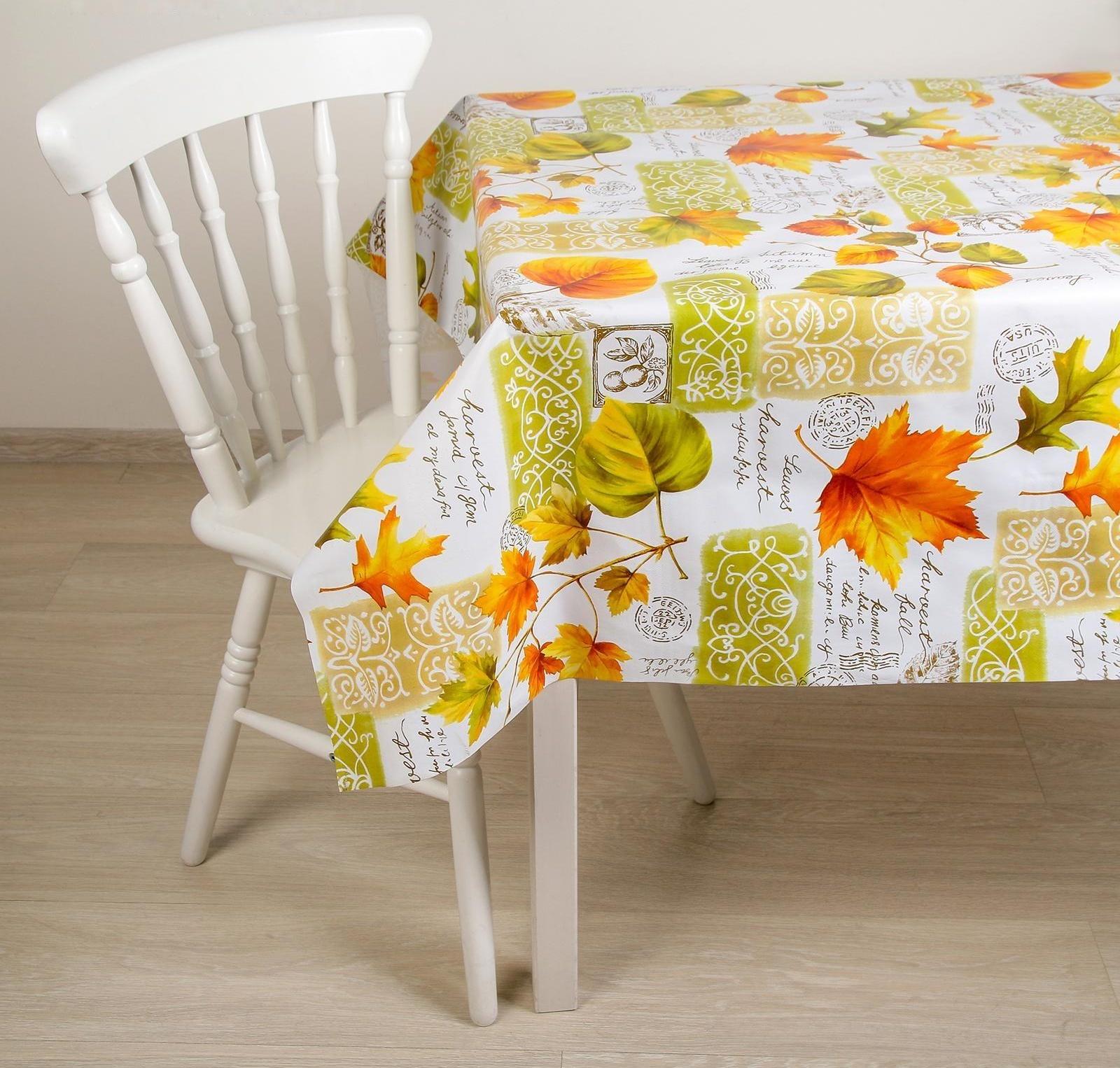 Клеёнка столовая на нетканой основе, ширина 137 см, толщина 0,08 мм, рулон 20 м