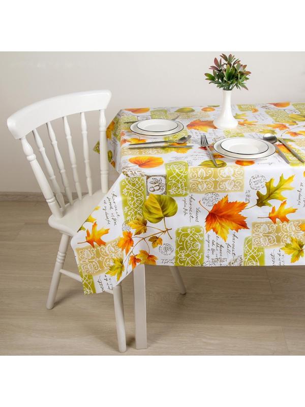 Клеёнка столовая на нетканой основе, ширина 137 см, толщина 0,08 мм, рулон 20 м