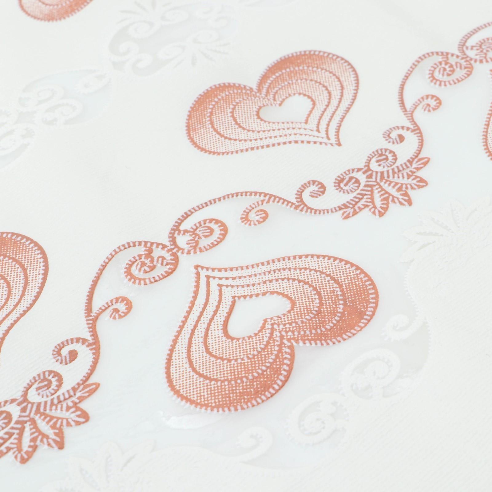 Клеёнка ажурная Lace «Роман», ширина 137 см, рулон 20 метров, цвет бежевый