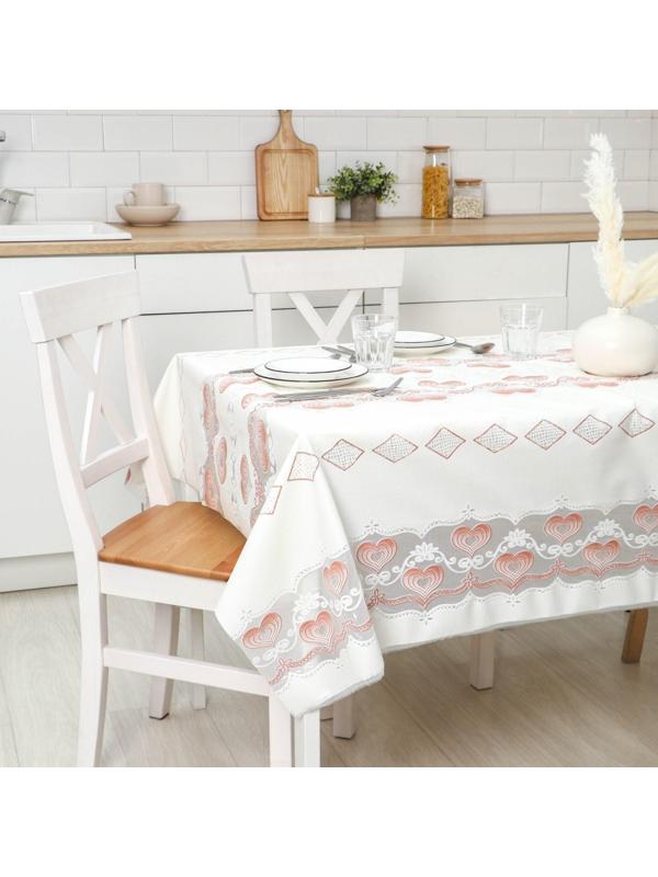 Клеёнка ажурная Lace «Роман», ширина 137 см, рулон 20 метров, цвет бежевый