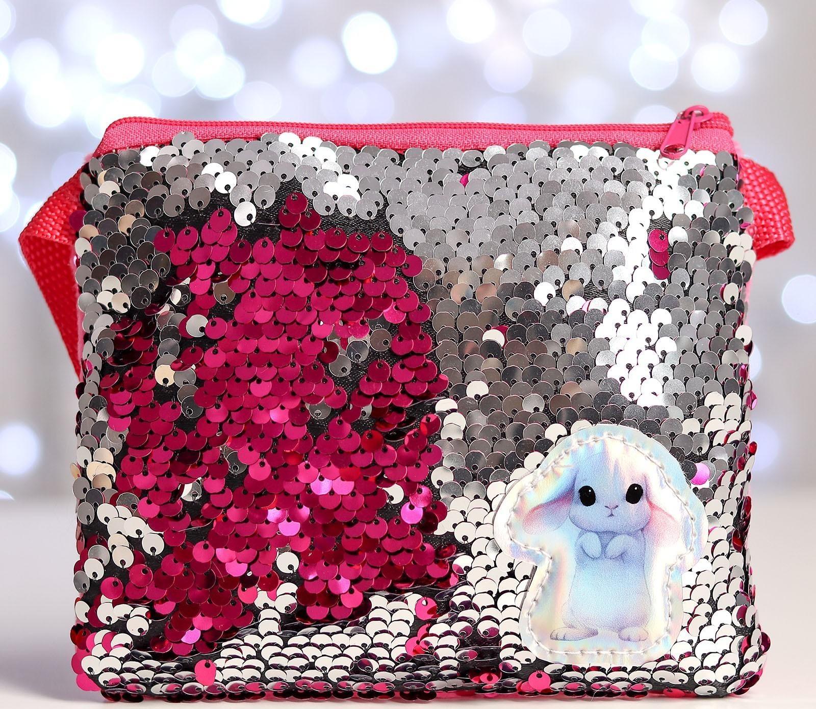 Сумка детская «Белый зайка», 15х18 см