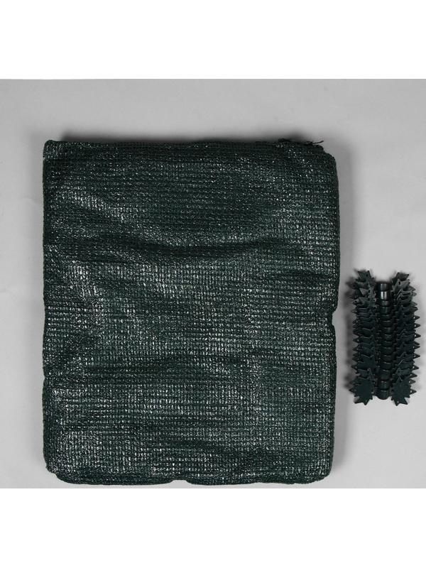 Сетка затеняющая, 5 × 3 м, плотность 55 г/м², зелёная, в наборе 15 клипс