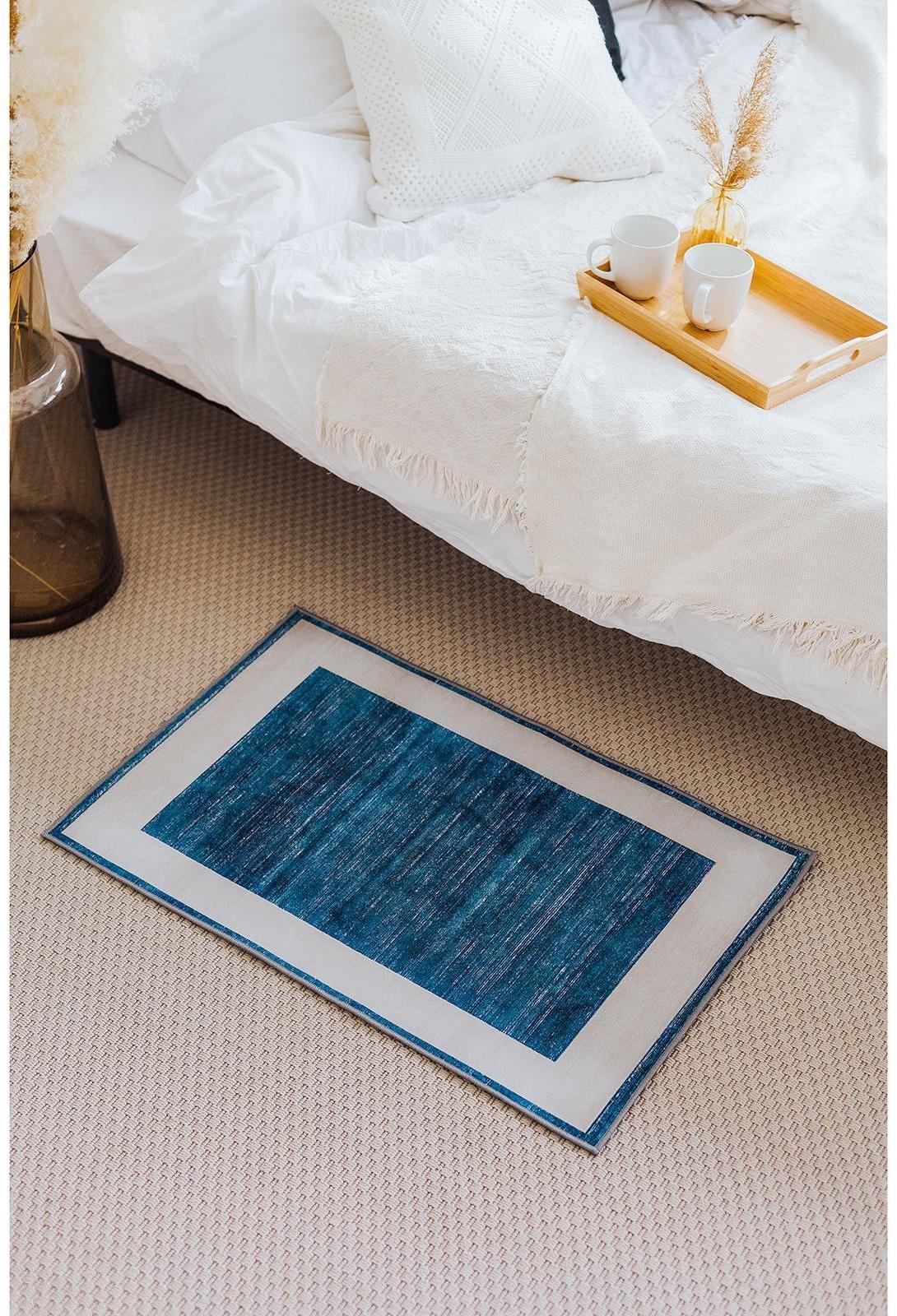 Коврик Доляна «По домашнему» , 50×80 см, цвет синий