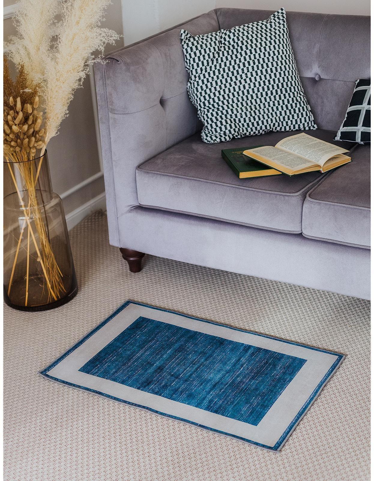 Коврик Доляна «По домашнему» , 50×80 см, цвет синий