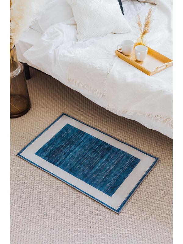 Коврик Доляна «По домашнему» , 50×80 см, цвет синий