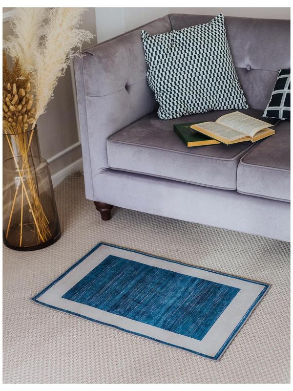 Коврик Доляна «По домашнему» , 50×80 см, цвет синий