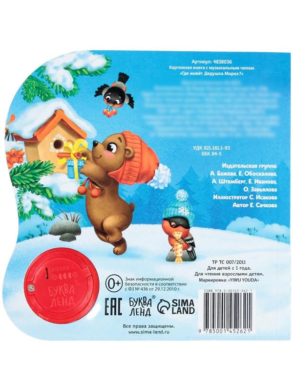 Музыкальная книга «Дом Дедушки Мороза», 10 стр.