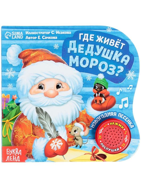 Музыкальная книга «Дом Дедушки Мороза», 10 стр.