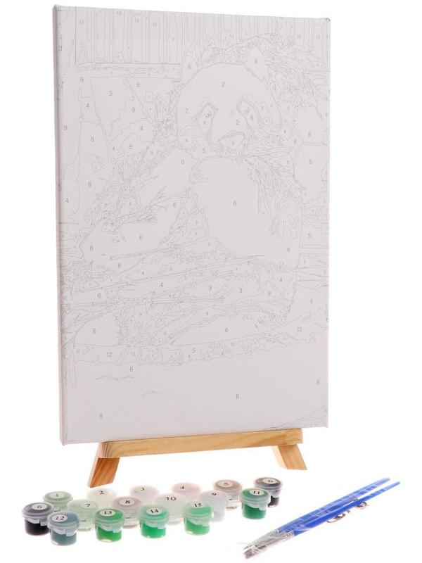 Картина по номерам на холсте с подрамником «Панда», 30х20 см