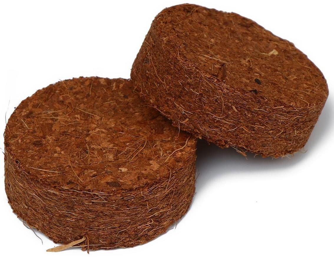 Таблетки кокосовые, d = 4 см, без оболочки, набор 10 шт., Greengo