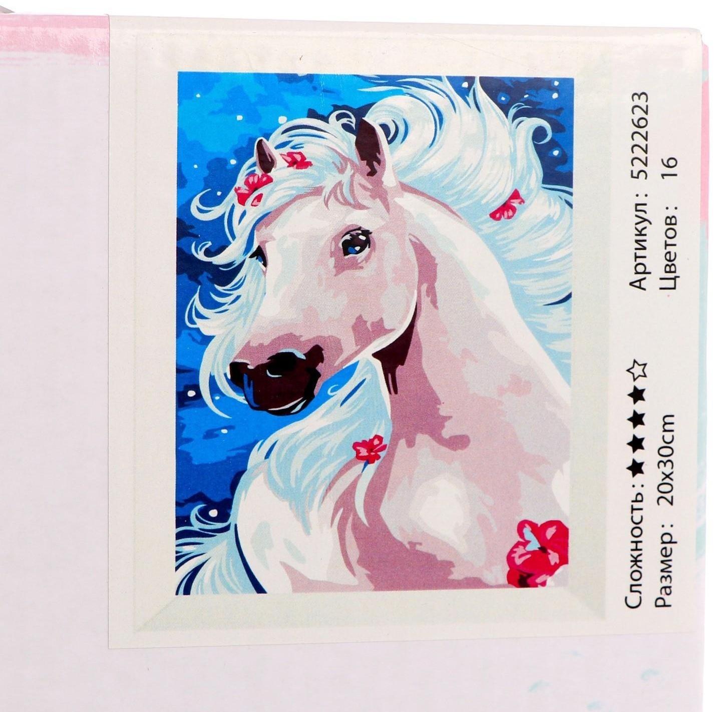 Картина по номерам на холсте с подрамником «Лошадь» 20х30 см