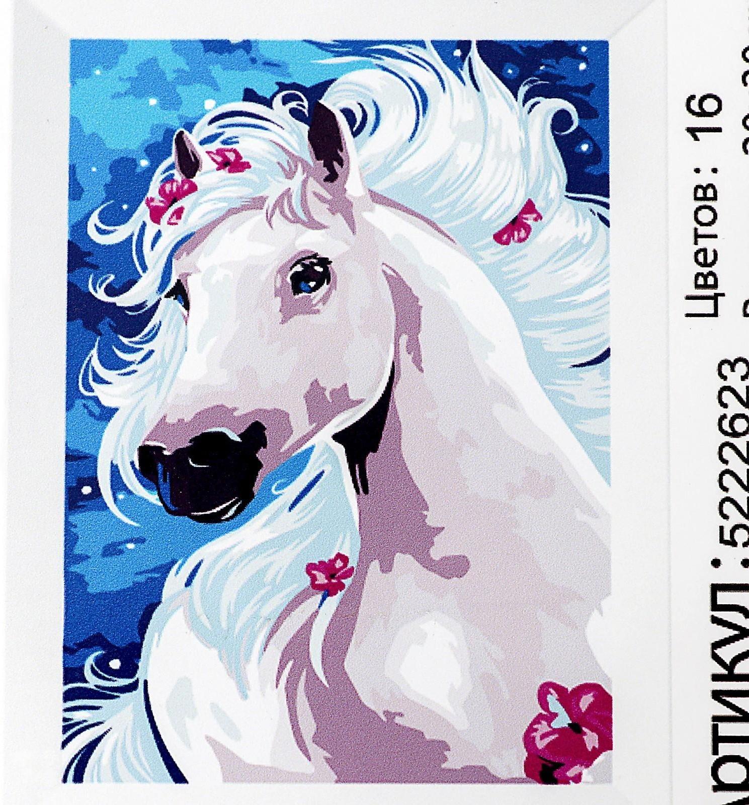 Картина по номерам на холсте с подрамником «Лошадь» 20х30 см