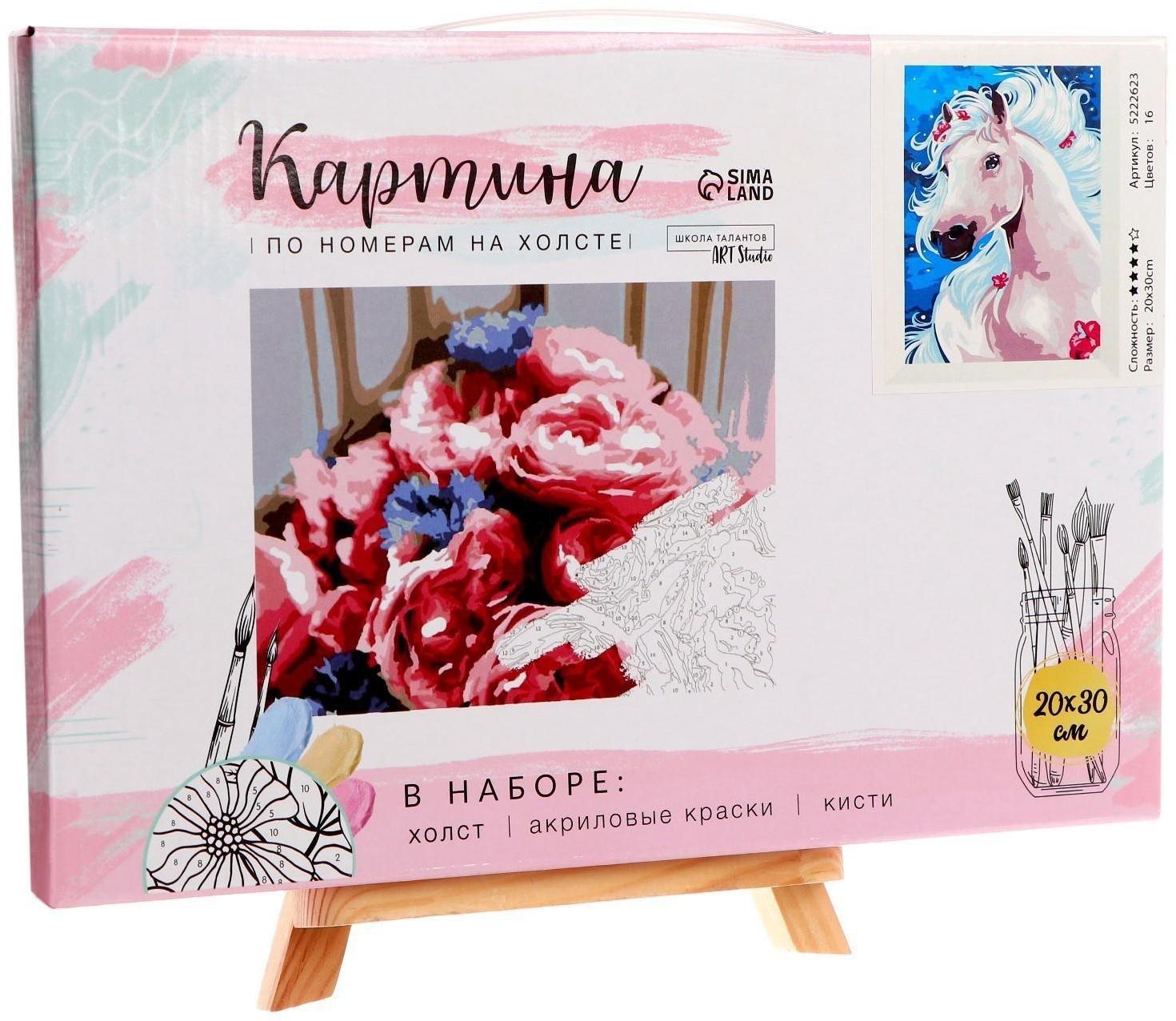 Картина по номерам на холсте с подрамником «Лошадь» 20х30 см