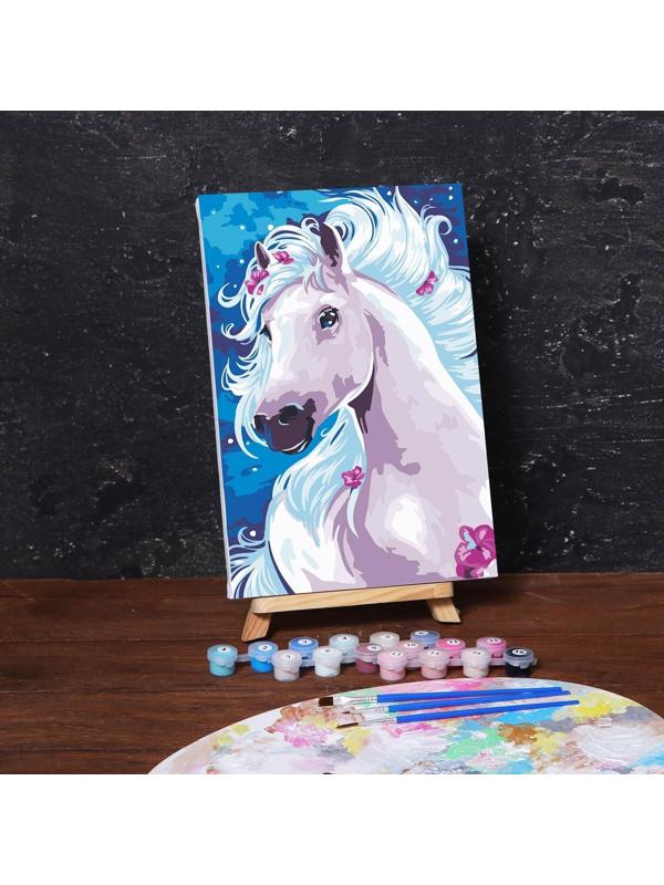 Картина по номерам на холсте с подрамником «Лошадь» 20х30 см