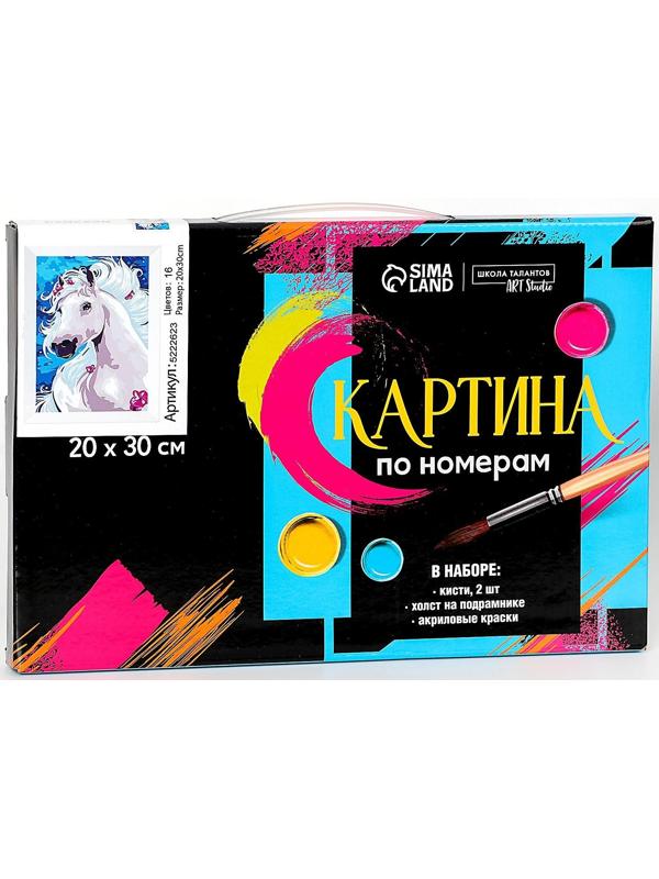 Картина по номерам на холсте с подрамником «Лошадь» 20х30 см