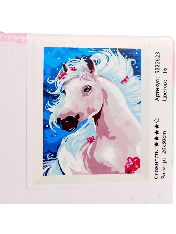 Картина по номерам на холсте с подрамником «Лошадь» 20х30 см