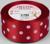 Лента атласная «Горошек», 40 мм × 23 ± 1 м, цвет красный №026