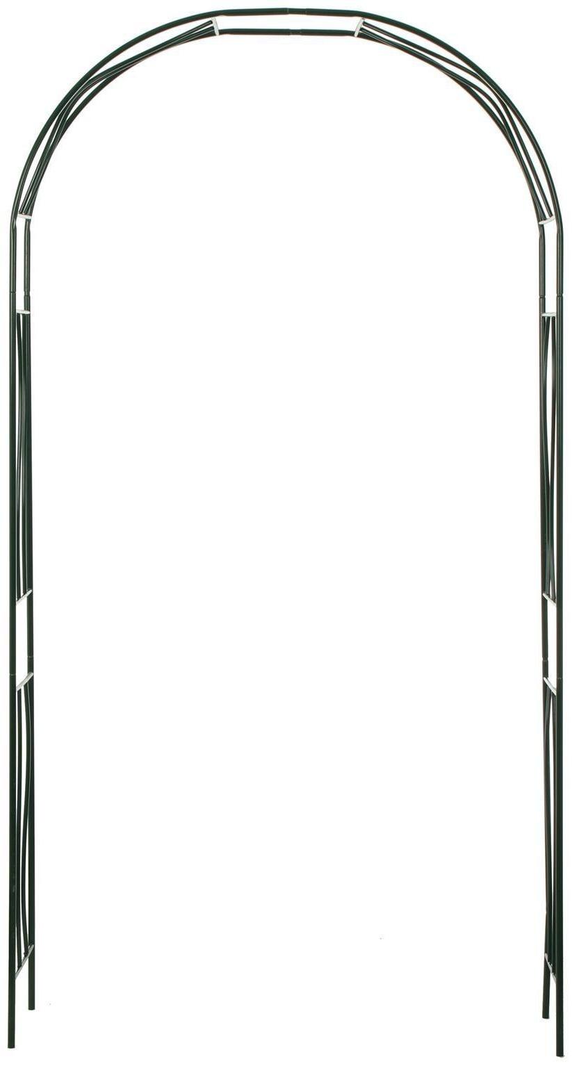 Арка садовая, разборная, 240 × 125 × 36,5 см, металл, зелёная, «Волна»