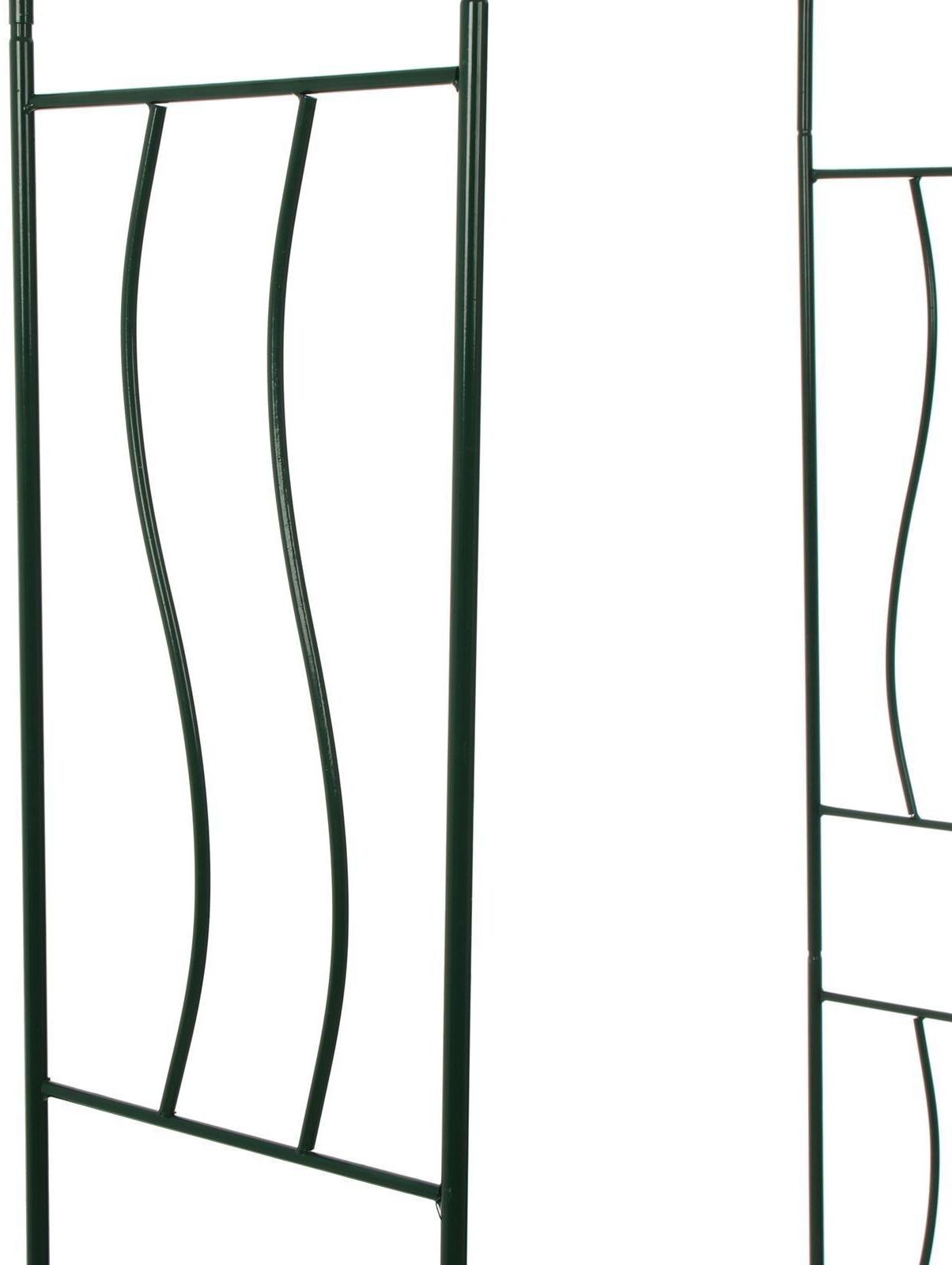 Арка садовая, разборная, 240 × 125 × 36,5 см, металл, зелёная, «Волна»