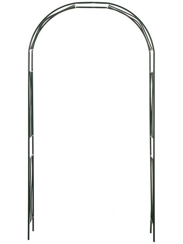 Арка садовая, разборная, 240 × 125 × 36,5 см, металл, зелёная, «Волна»