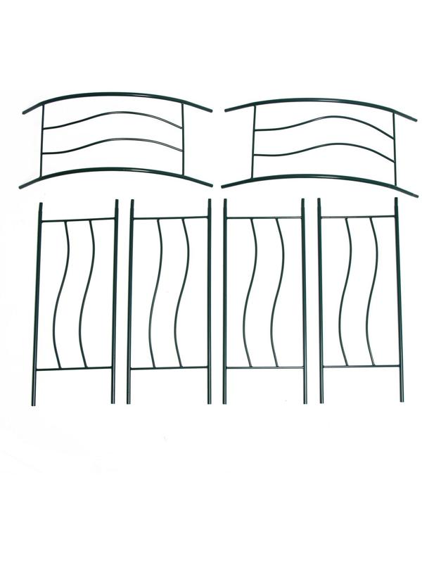 Арка садовая, разборная, 240 × 125 × 36,5 см, металл, зелёная, «Волна»