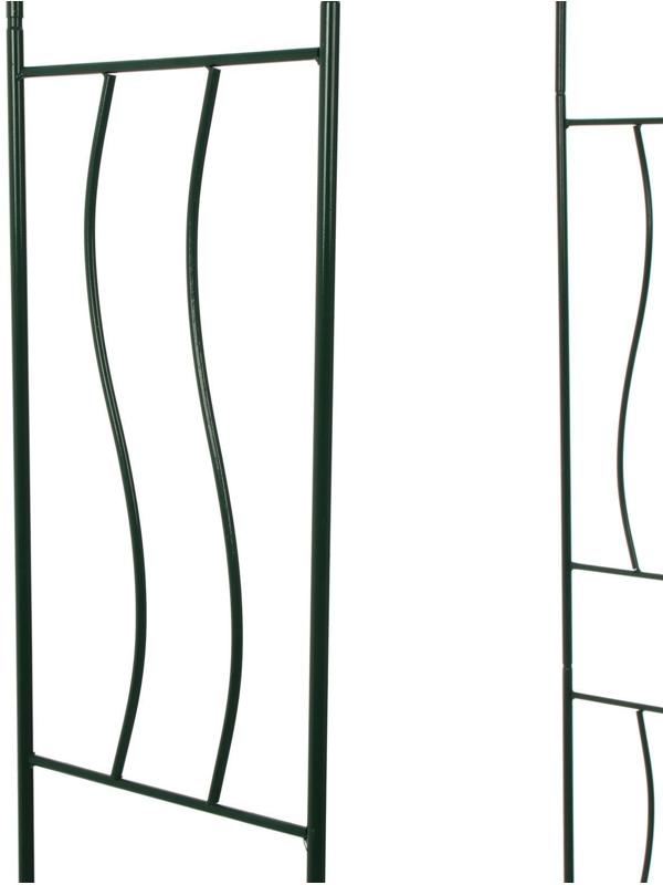 Арка садовая, разборная, 240 × 125 × 36,5 см, металл, зелёная, «Волна»