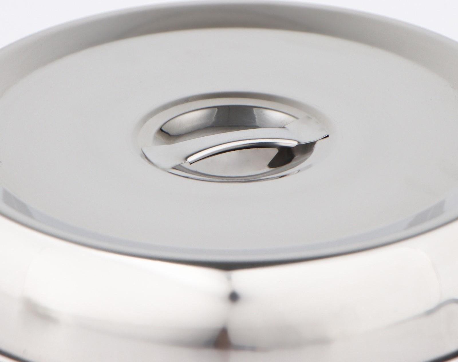 Крышка-Клош из нержавеющей стали, 24×24×4 см, круглая