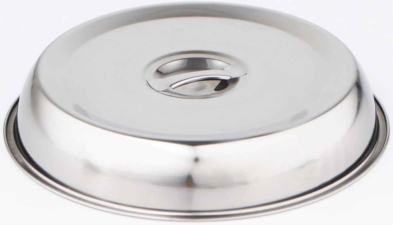 Крышка-Клош из нержавеющей стали, 24×24×4 см, круглая