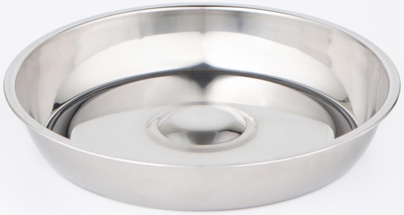 Крышка-Клош из нержавеющей стали, 24×24×4 см, круглая
