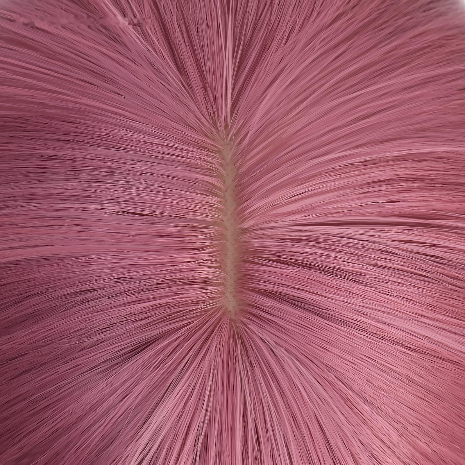 Парик искусственный, с чёлкой, имитация кожи, 30 см, 160 гр, цвет пепельно-розовый(#SHT608)