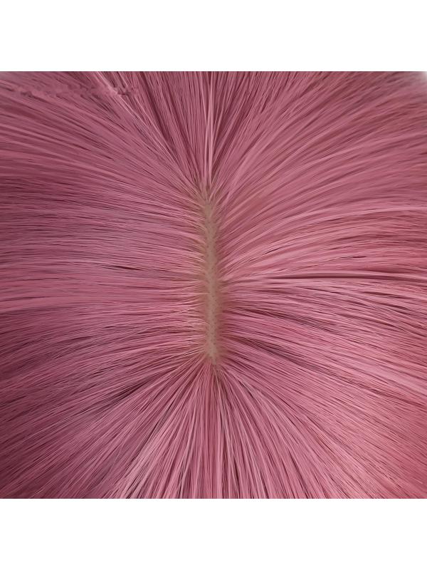 Парик искусственный, с чёлкой, имитация кожи, 30 см, 160 гр, цвет пепельно-розовый(#SHT608)