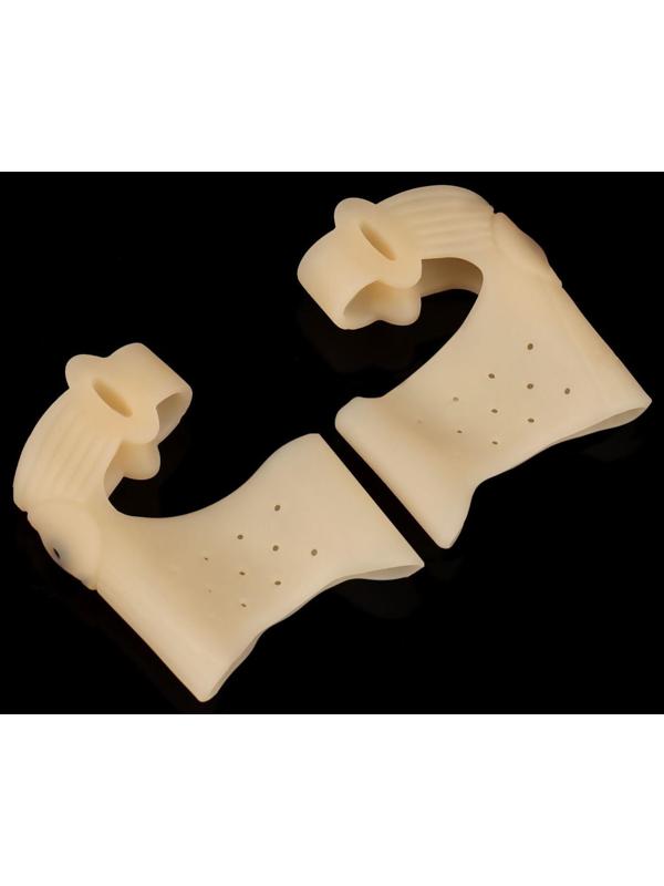 Силиконовый бандаж на стопу, с корректором, с магнитами, 7,5 × 7,2 см, цвет бежевый