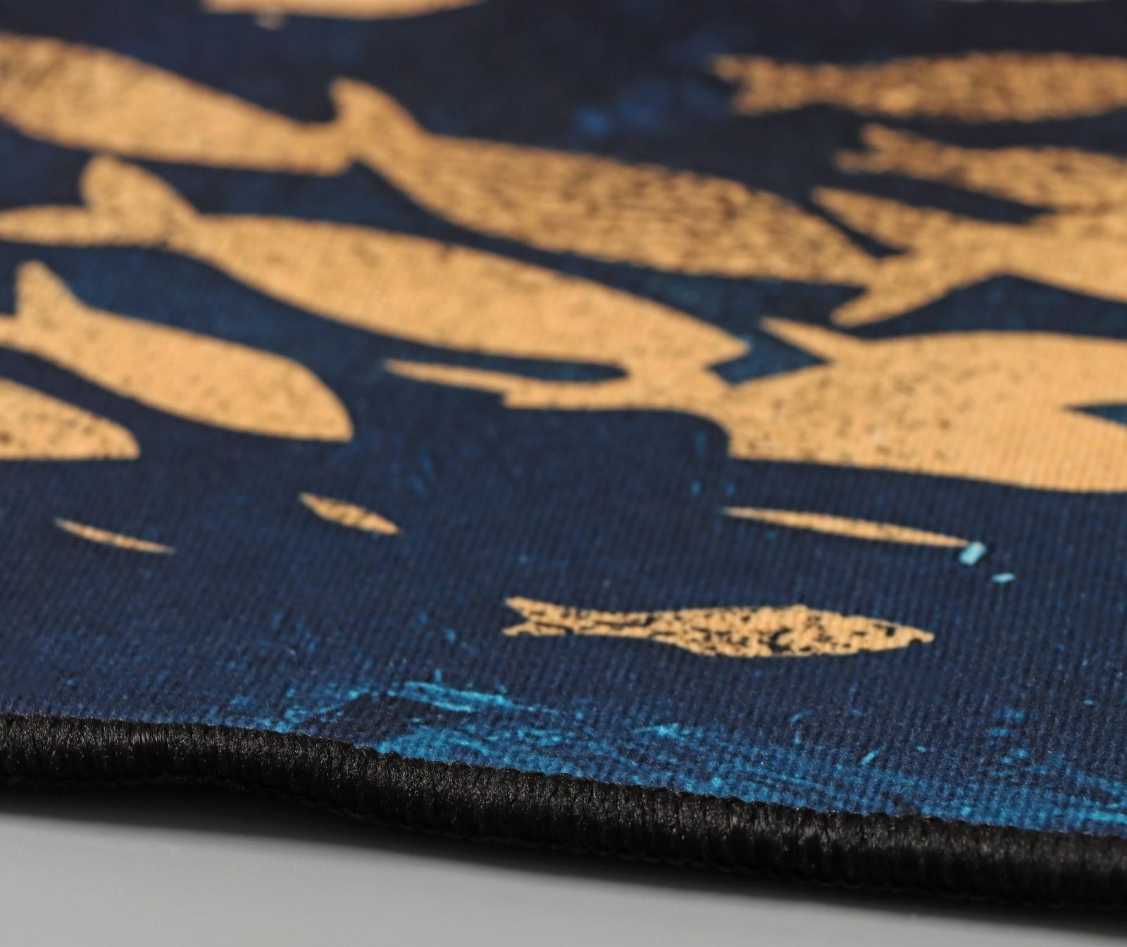 Набор ковриков для ванной и туалета Доляна «Рыбки», 3 шт: 50×80, 50×40, 40×43 см