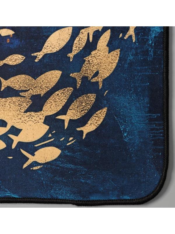 Набор ковриков для ванной и туалета Доляна «Рыбки», 3 шт: 50×80, 50×40, 40×43 см