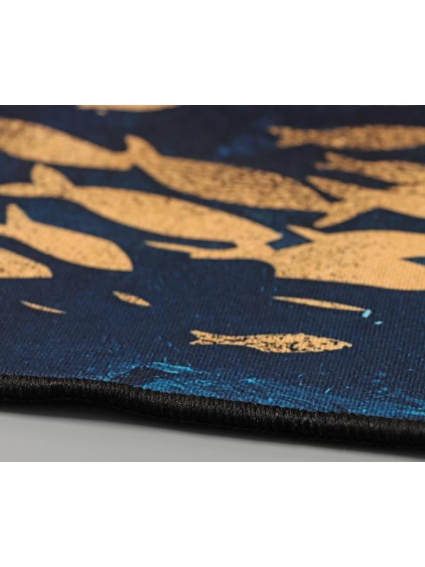 Набор ковриков для ванной и туалета Доляна «Рыбки», 3 шт: 50×80, 50×40, 40×43 см