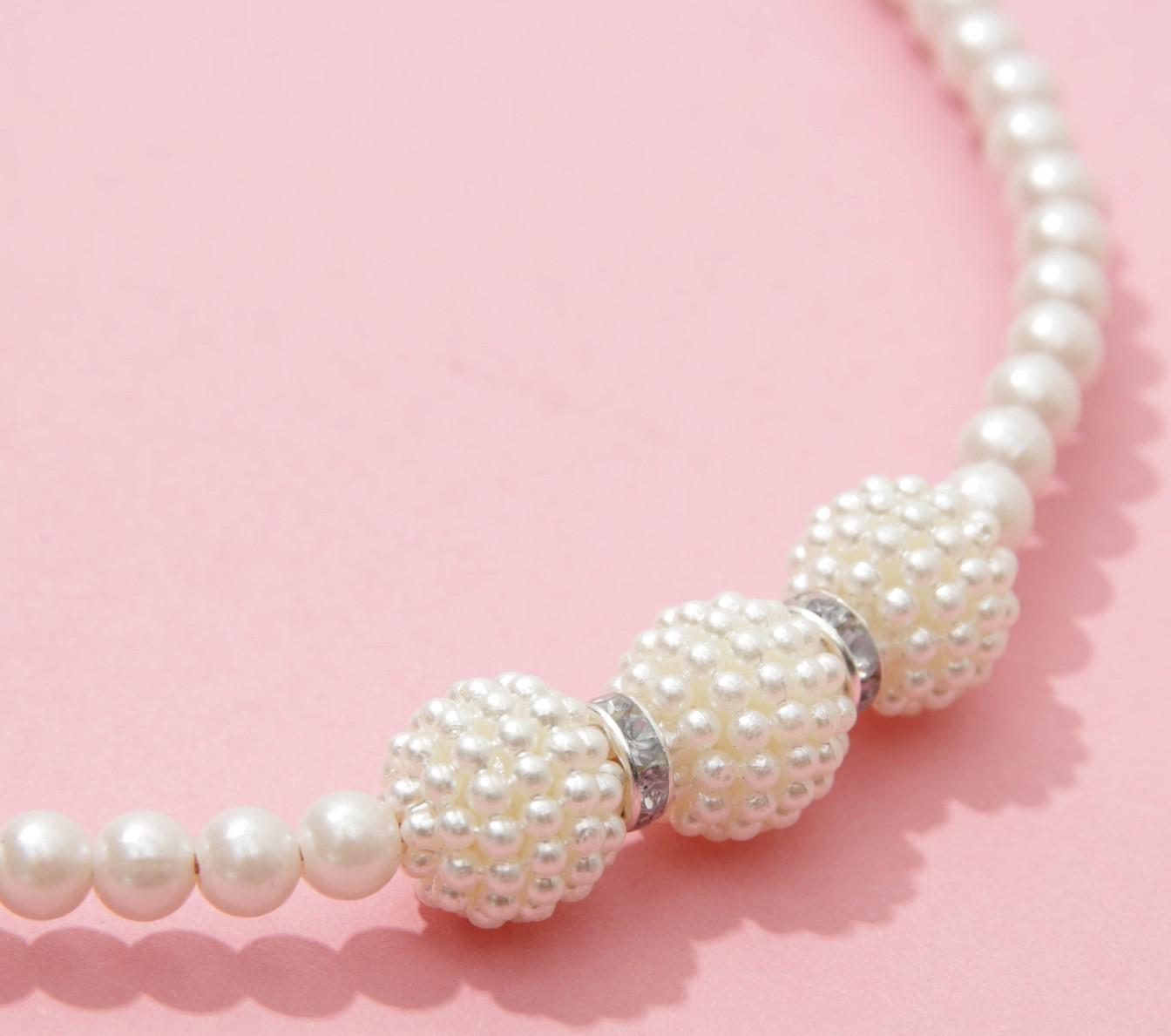 Ободок для волос жемчужный 