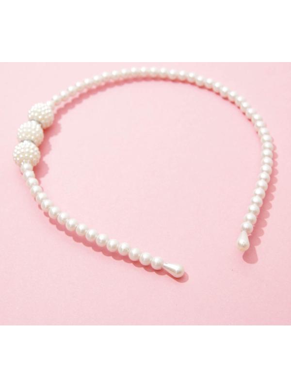 Ободок для волос жемчужный 